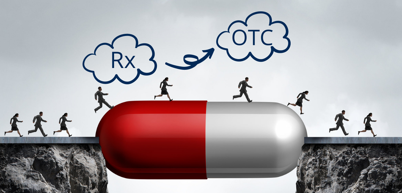 Image showing a pill symbolizing the transition from prescription (Rx) to over-the-counter OTC status, highlighting broader access and benefits.