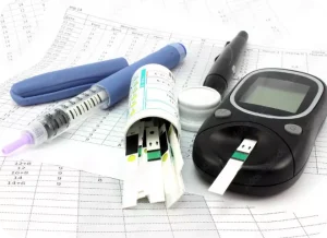 Wyroby medyczne. Glukometr, paski do mierzenia poziomu glukozy we krwi, strzykawki.